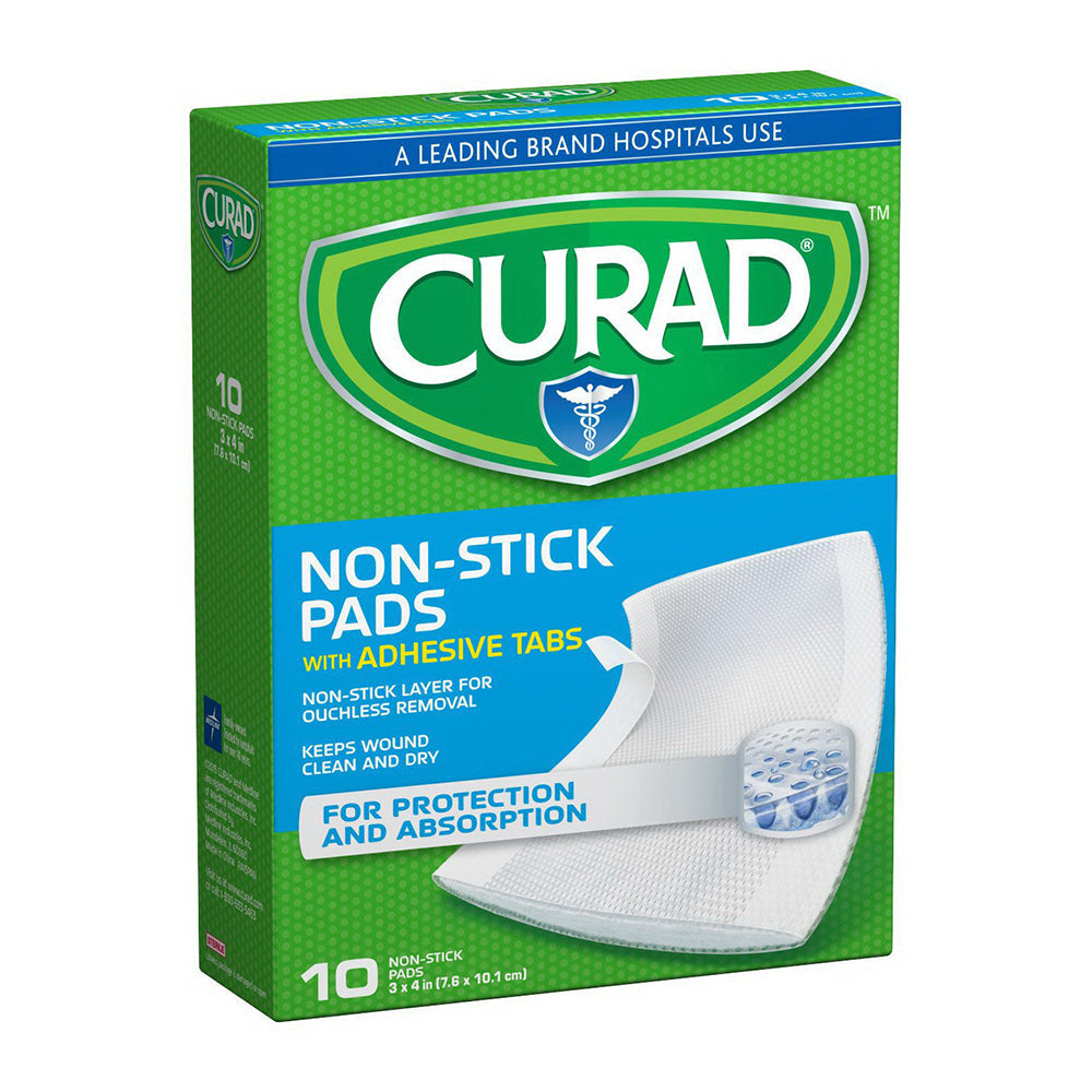 Curad Medium Non-Stick Pads 10 Each