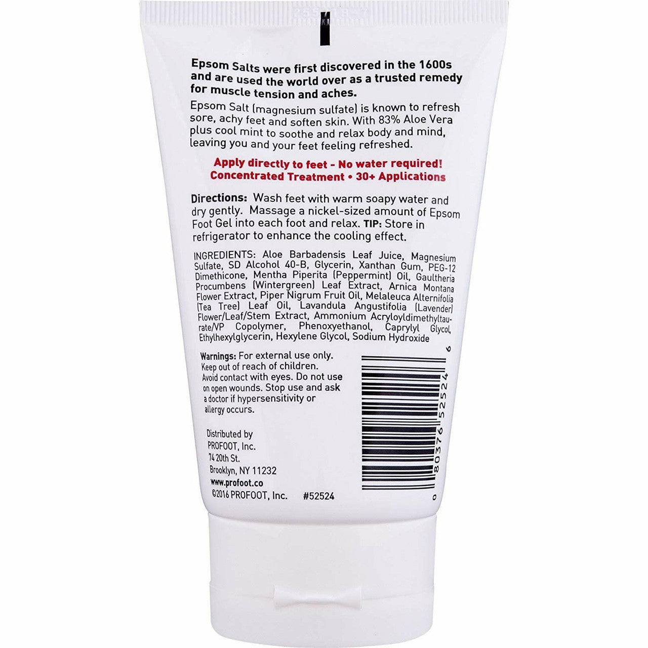 Profoot Heel Rescue Epsom Salt Foot Gel with Aloe Vera And Mint, 4 Oz