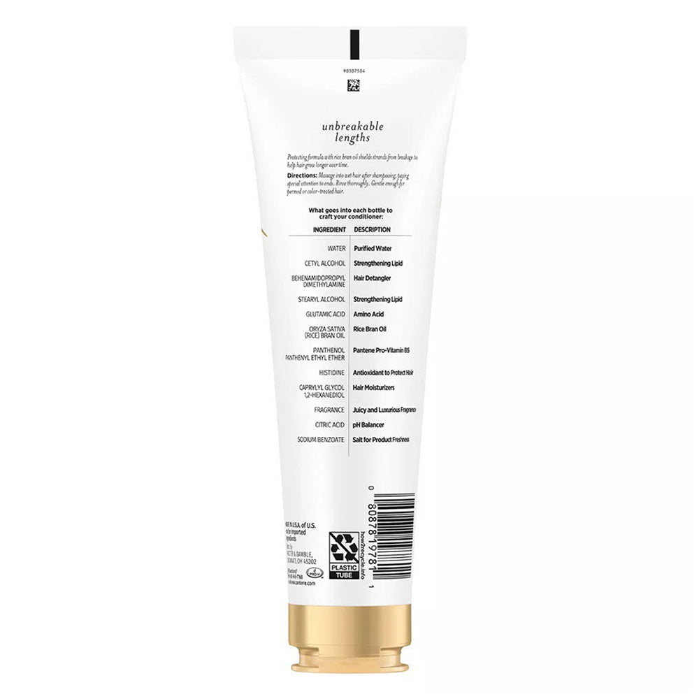 Pantene Pro V Nutrient Blends Unbreakable Lengths Conditioner, Rice Water, 8 Oz