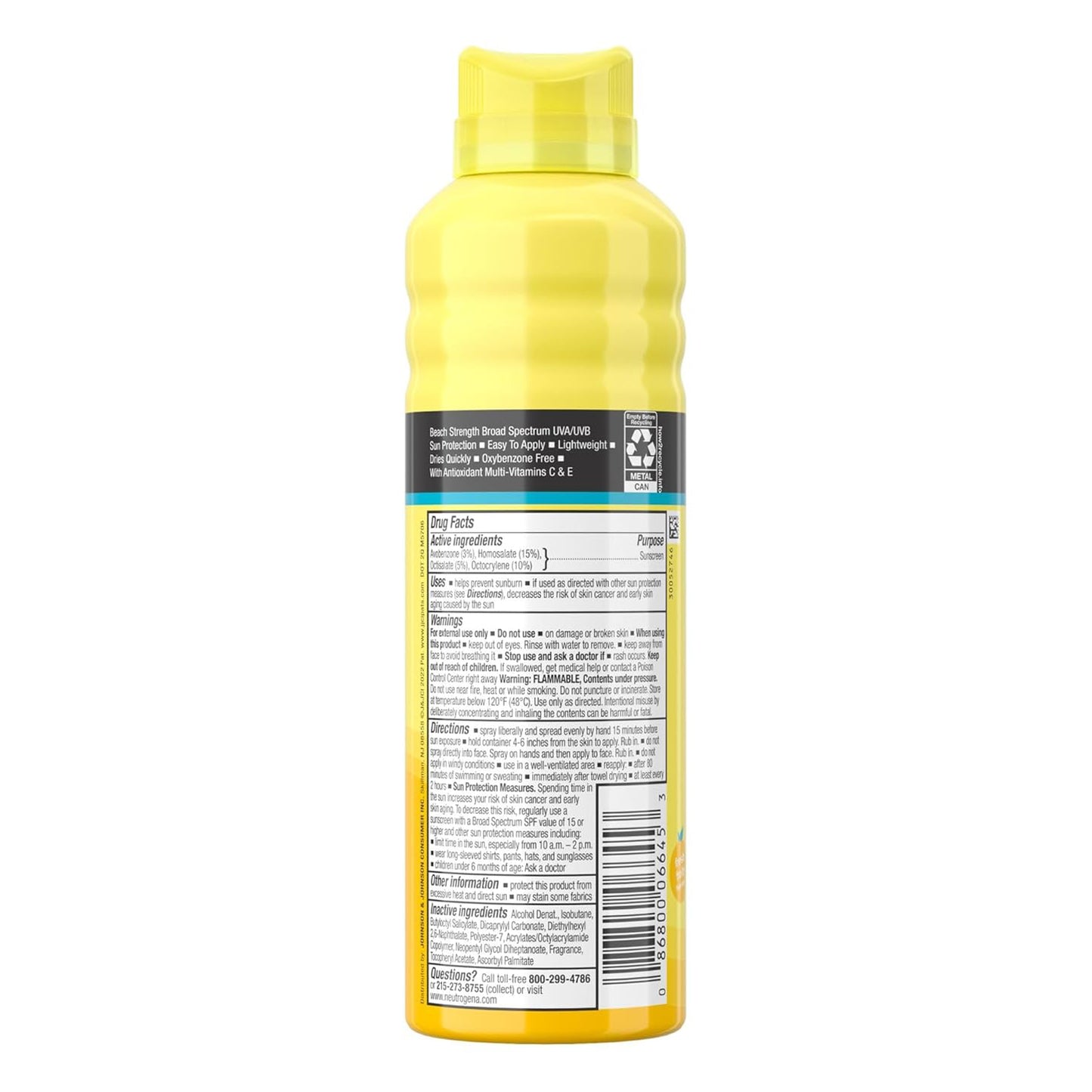 Neutrogena Beach Defense Kids Sunscreen Spray Broad Spectrum Spf 70, 6.5 Oz