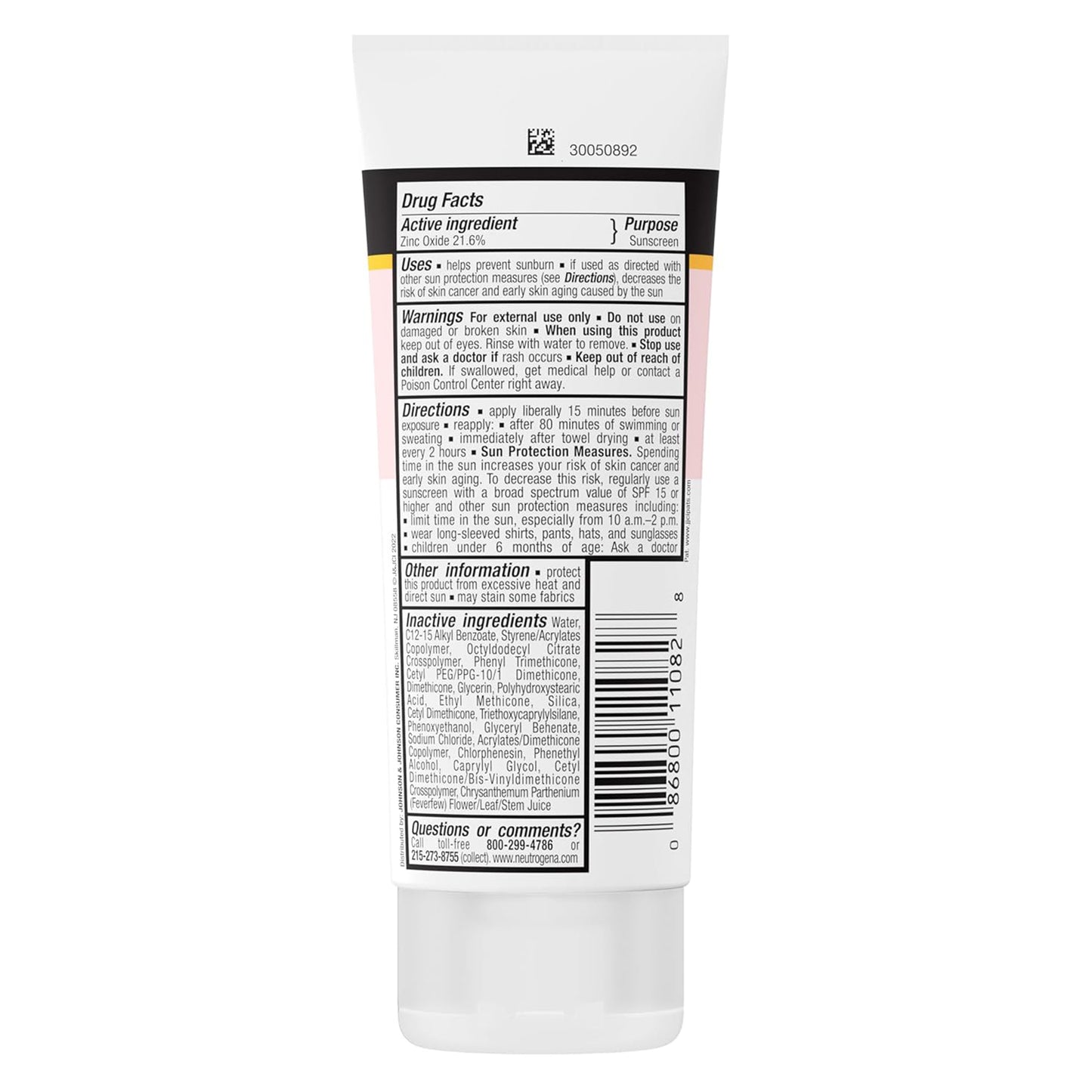 Neutrogena Pure & Free Baby Mineral Sunscreen Broad Spectrum Spf 50 - 3 Oz