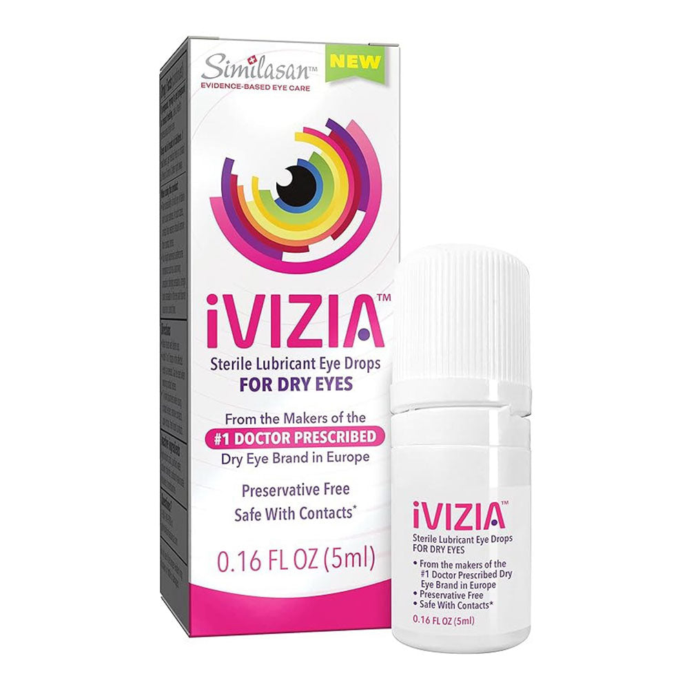 Ivizia Sterile Lubricant Eye Drops For Dry Eyes, 0.16 Fl Oz
