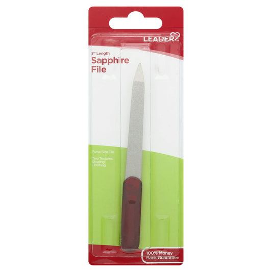 Leader Nail Sapphire File 5 Inch Length - 1 Ea