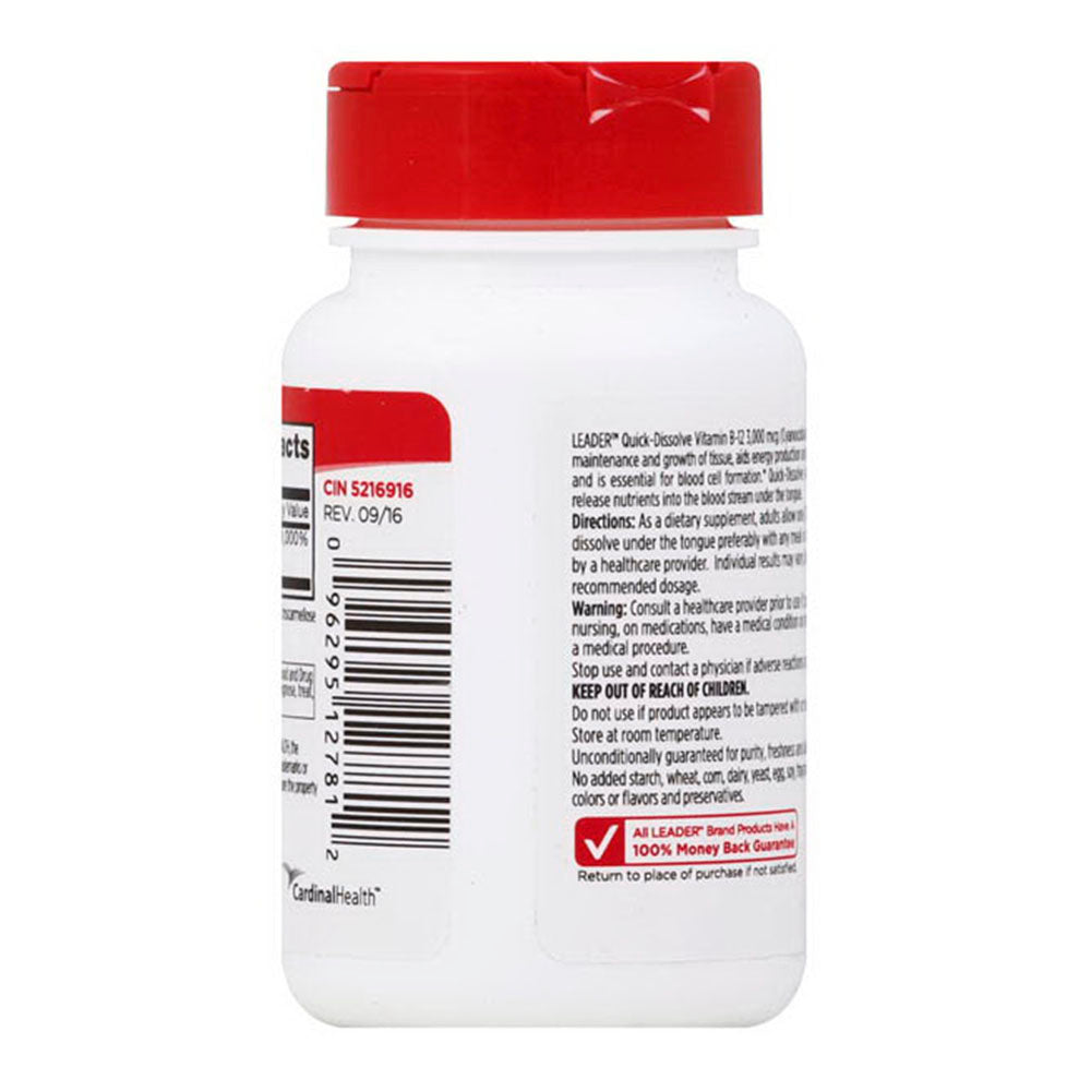 Leader Vitamin B-12 3000Mcg 60 Tablets Per Bottle