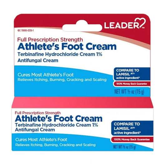 Leader Athletes Foot Cream Full Prescription Strength - 0.5 Oz