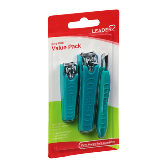Leader Clipper Tweezers Set Easy Grip - 1 Ea