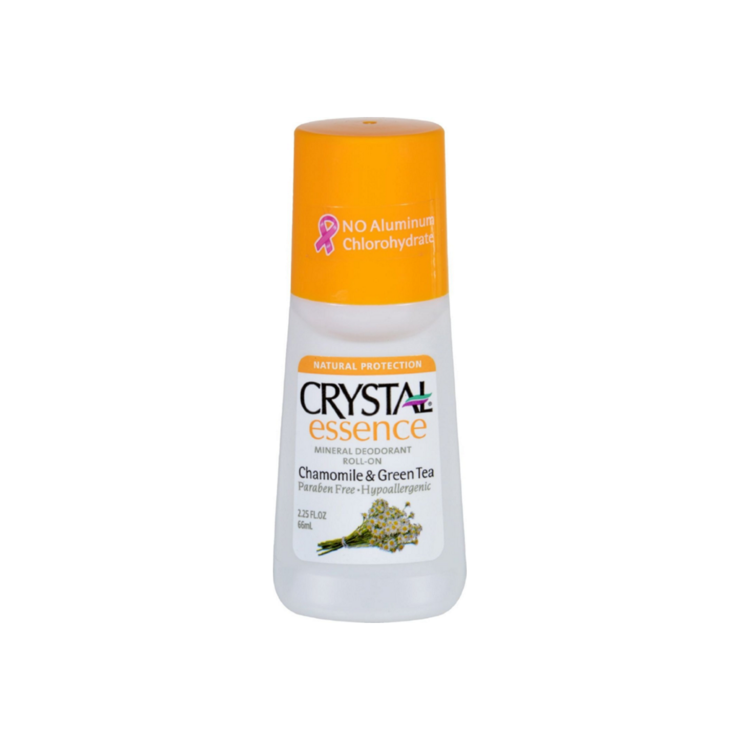 Crystal Essence Mineral Deodorant Roll-On, Chamomile & Green Tea 2.25 Oz