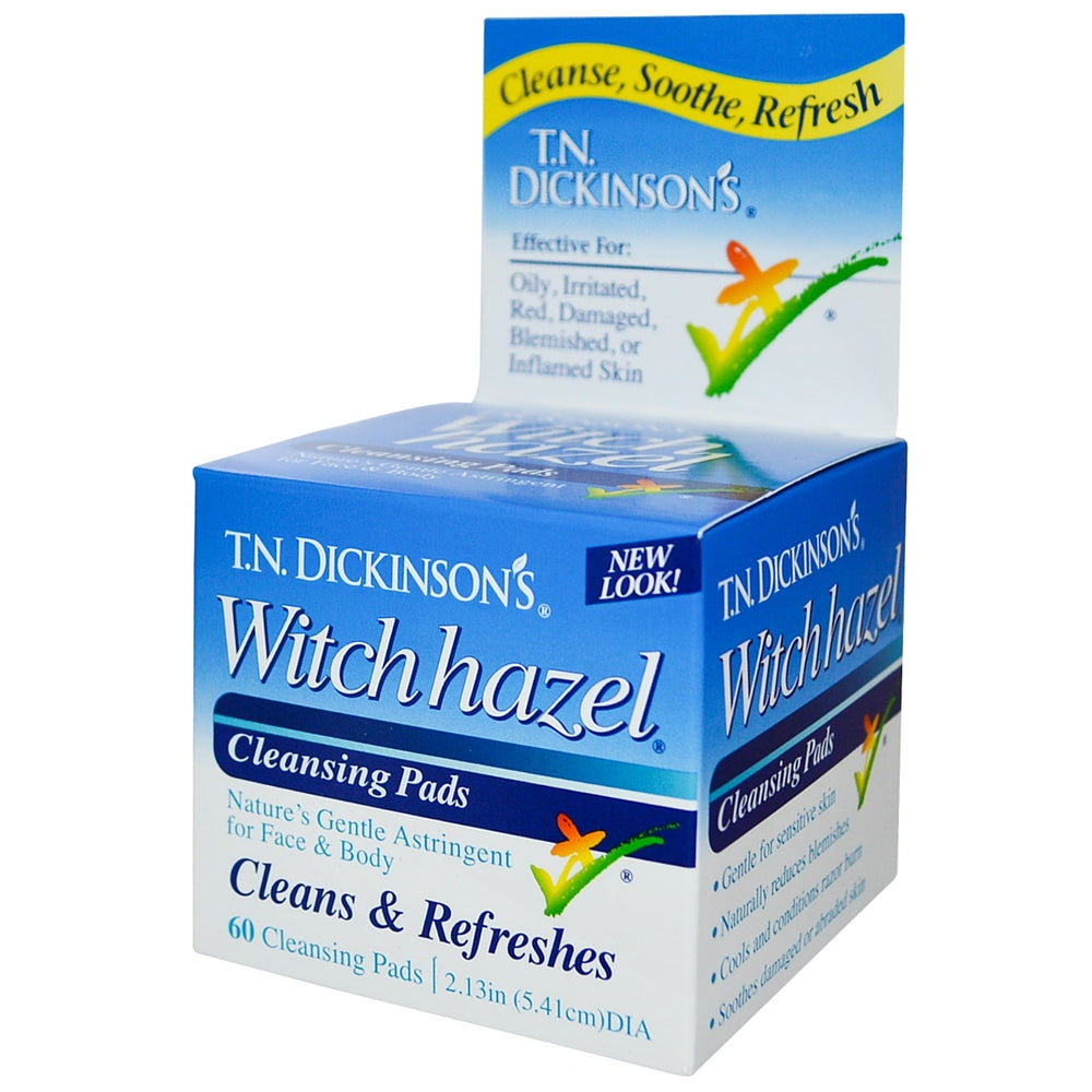 T.N. Dickinson'S Witch Hazel Cleansing Pads, Clean & Refreshes 60 Ea