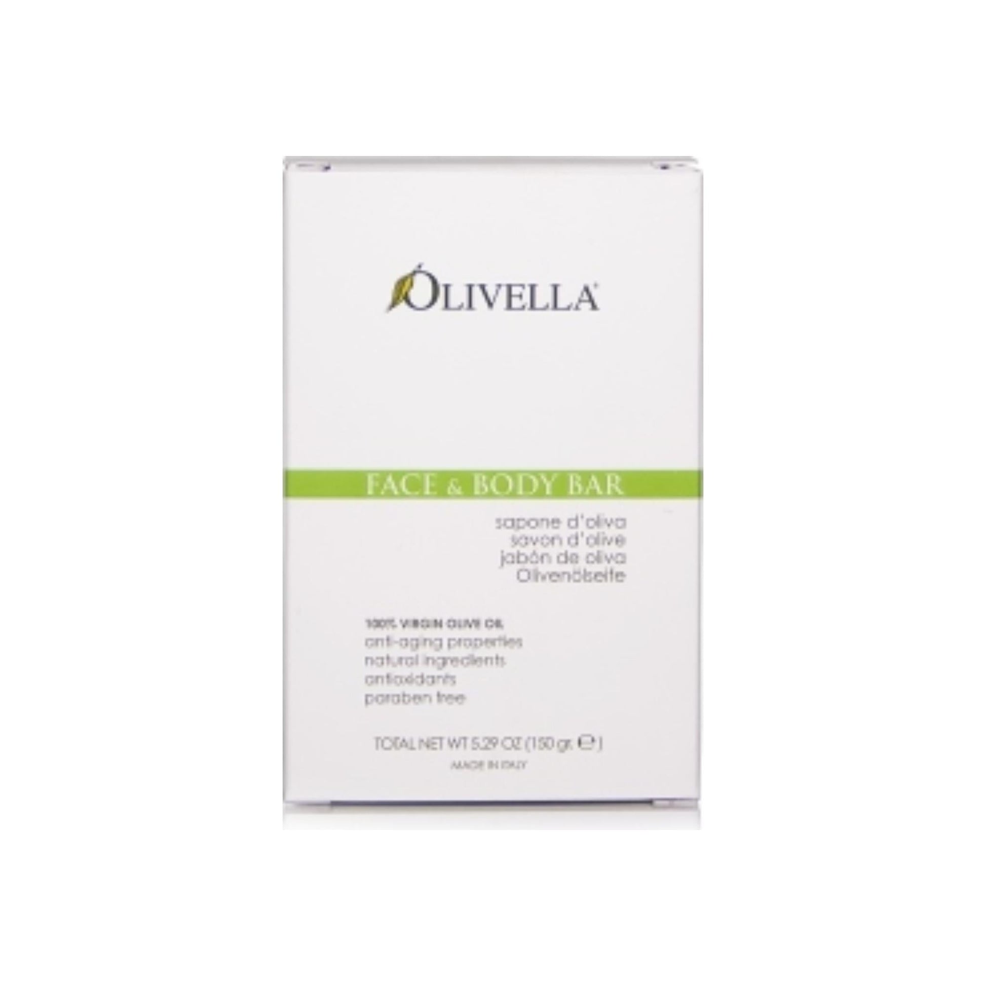 Olivella All Natural 100% Vigin Olive Oil Face & Body Soap, Original 5.29 Oz