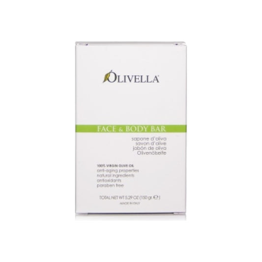 Olivella All Natural 100% Vigin Olive Oil Face & Body Soap, Original 5.29 Oz