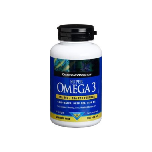 Omegaworks Super Omega 3 Epa 300 / Dha 200 Formula Fish Oil Softgels 50 Ea
