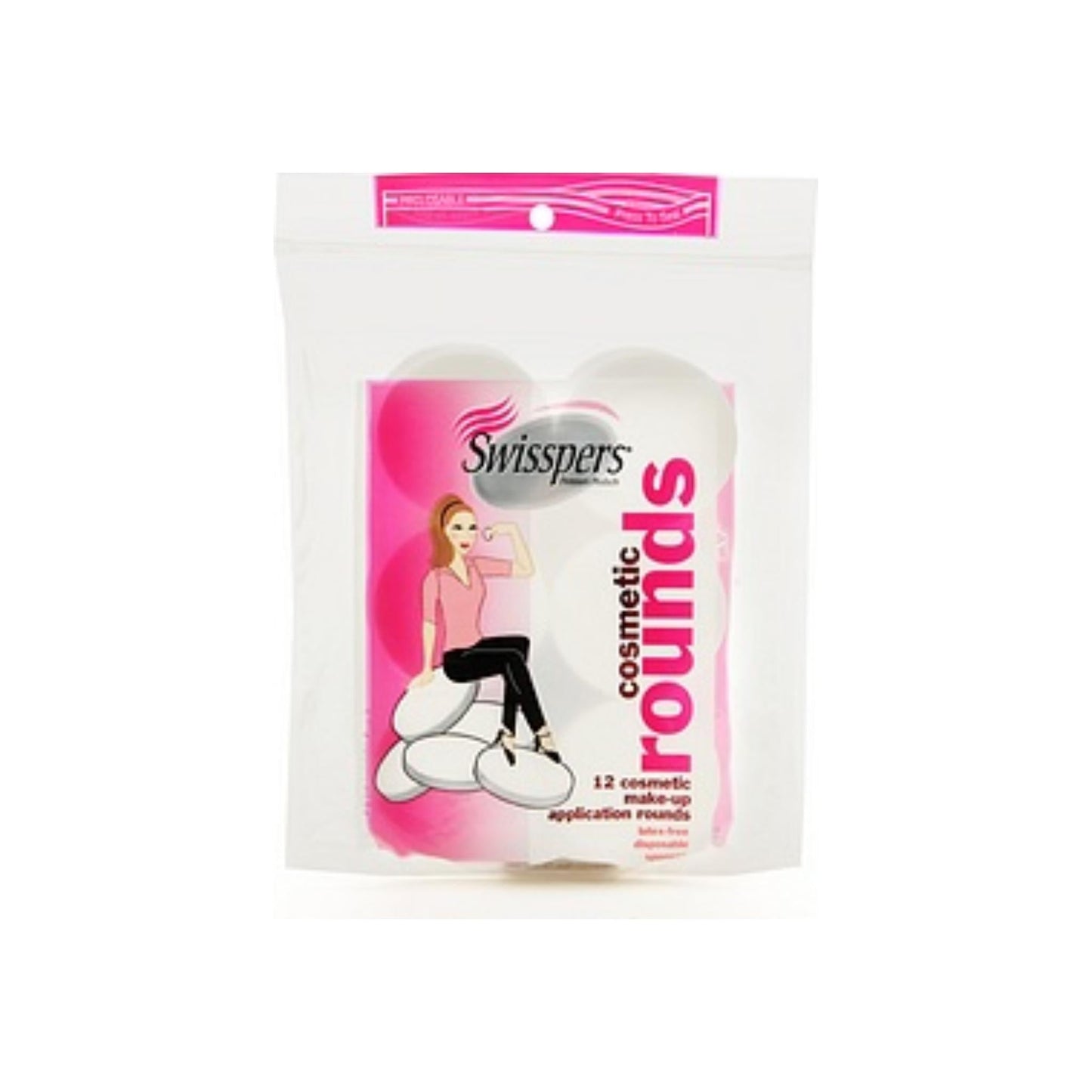 Swisspers Cosmetic Make-Up Rounds 12 Ea