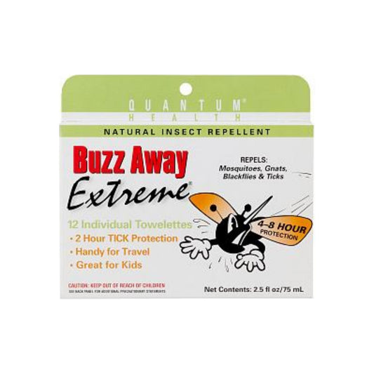 Buzz Away Insect Repellent Towelettes 12 Ea