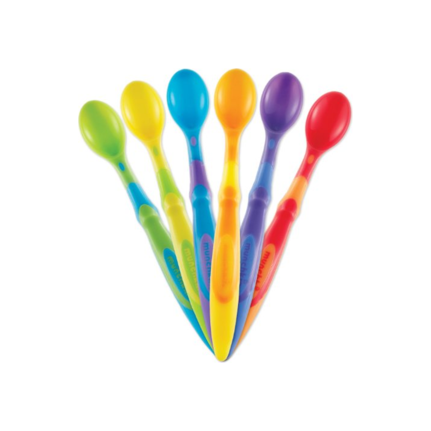 Munchkin Soft-Tip Infant Spoons, Assorted Colors 6 Ea