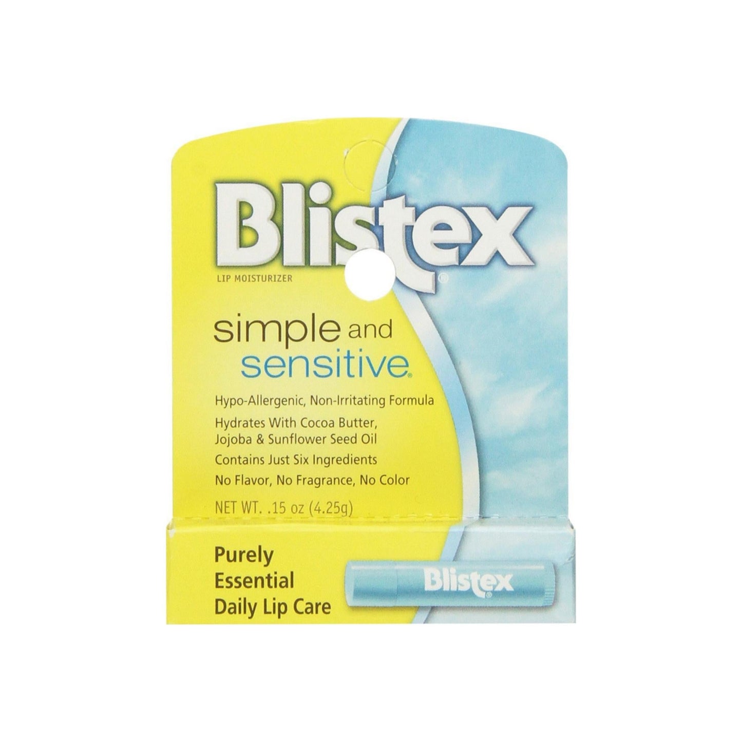 Blistex Simple & Sensitive Lip Moisturizer 0.15 Oz