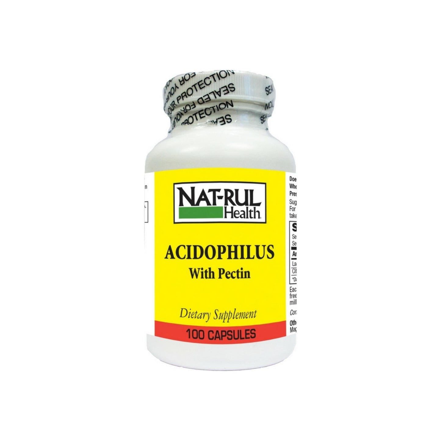 Nat-Rul Acidophilus With Pectin Capsules 100 Ea