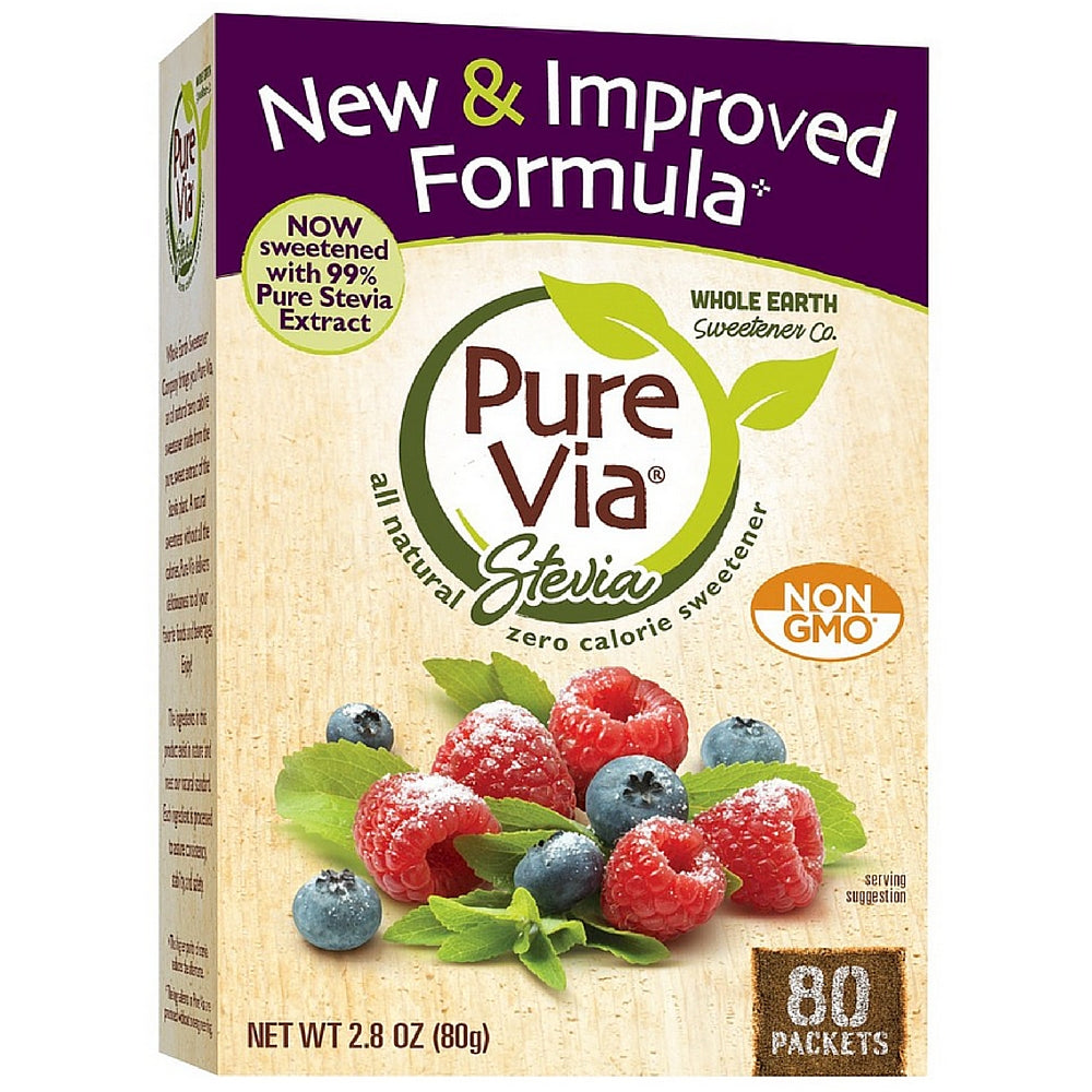 Purevia Stevia All Natural Zero Calorie Sweetener Packets