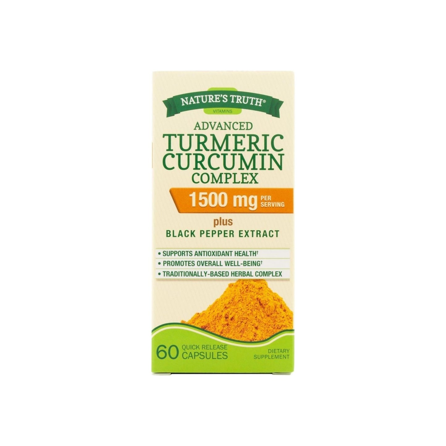 Nature'S Truth Turmeric Curcumin Advanced Complex 1500 Mg Capsules 60 Ea