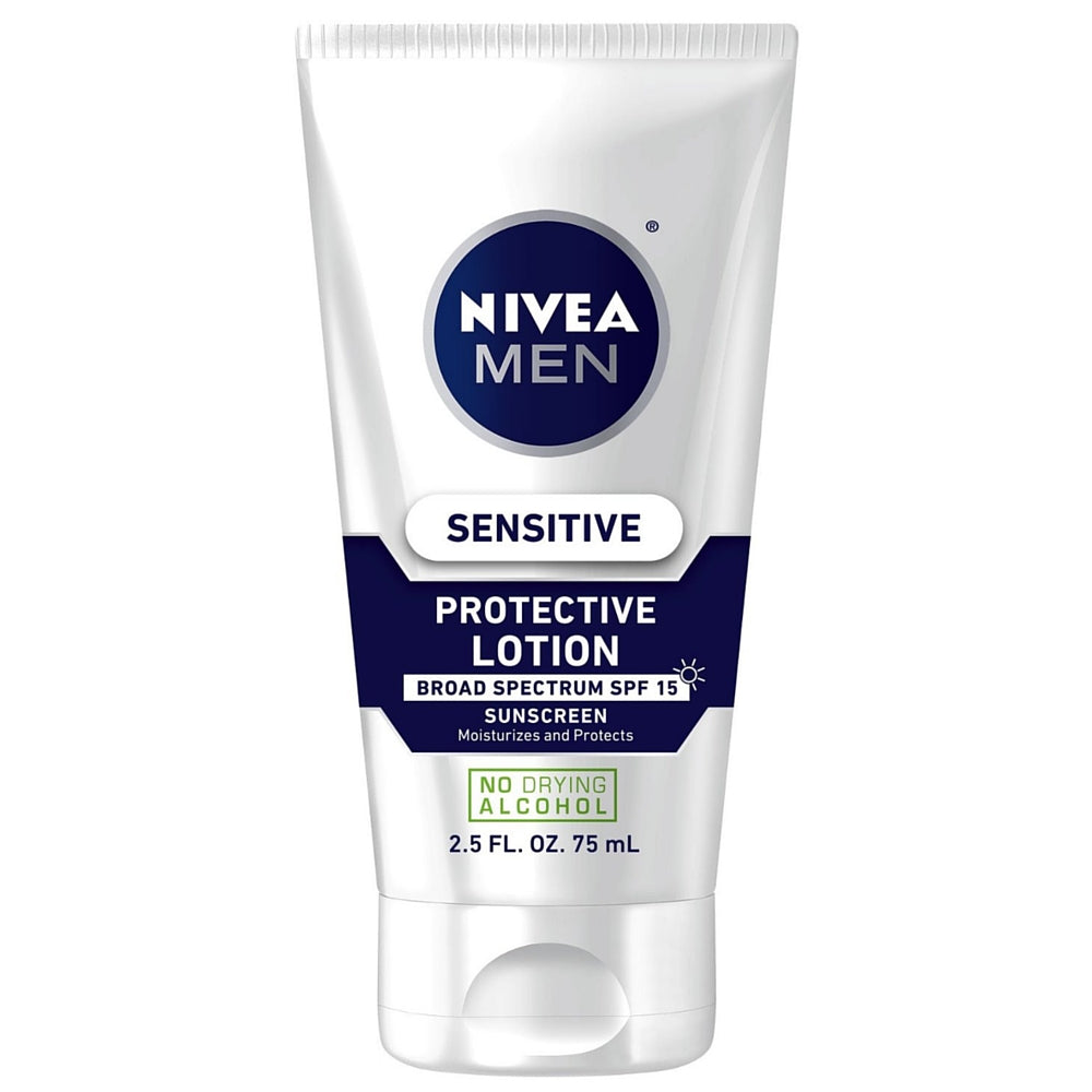 Nivea Men Sensitive Protective Lotion Sunscreen Spf 15 2.5 Oz