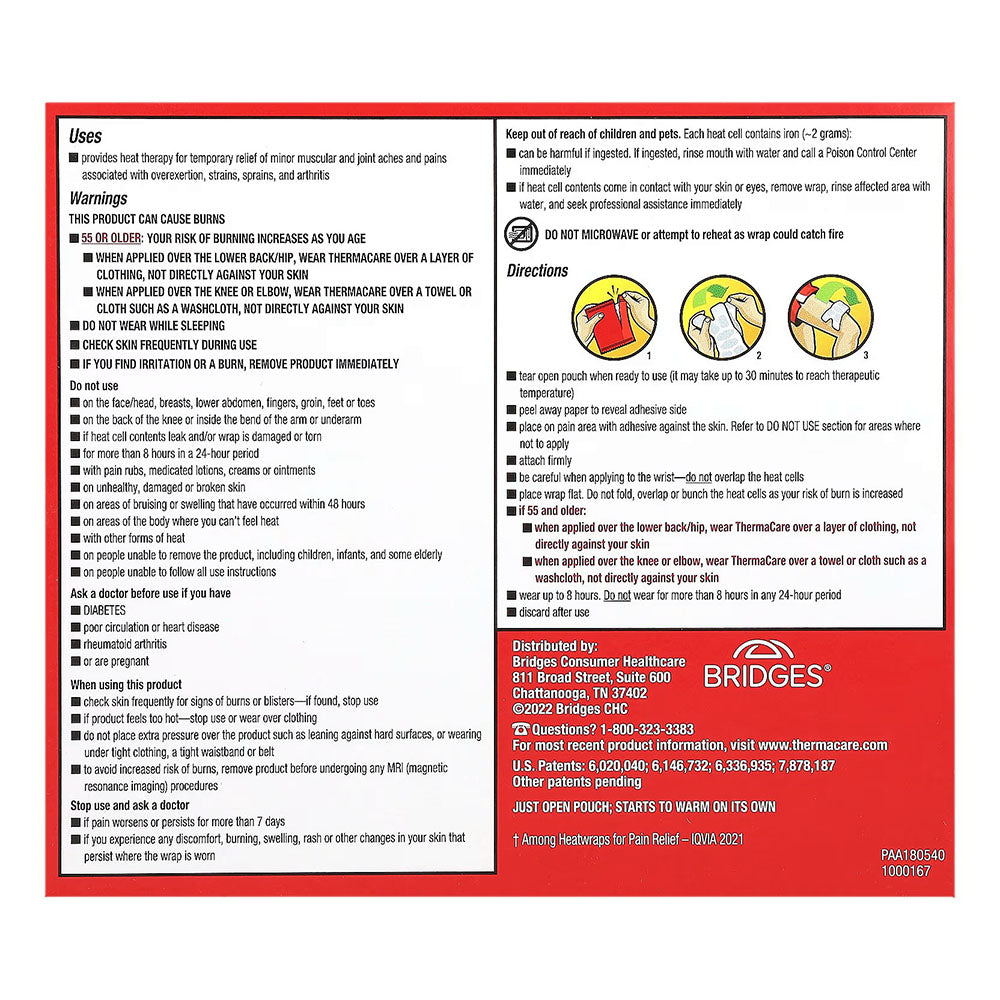 Thermacare Portable Heating Pad - 4 Patches