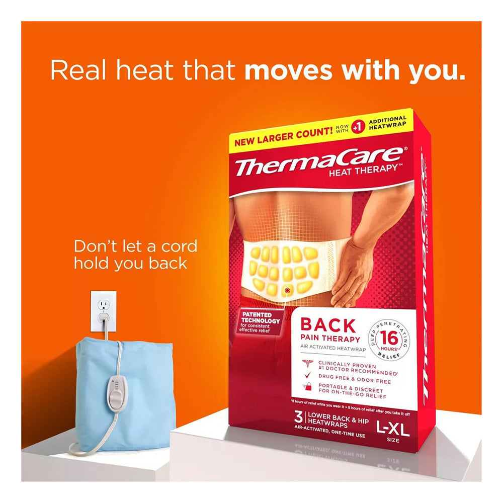 Thermacare Lower Back/Hip Heatwrap - 3Ct