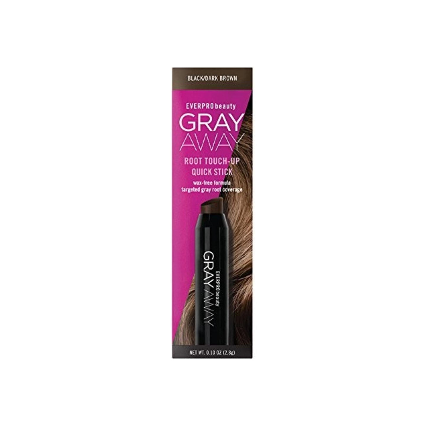 Everpro Gray Away Root Touchup Quick Stick Black/Dark Brown 0.10 Oz
