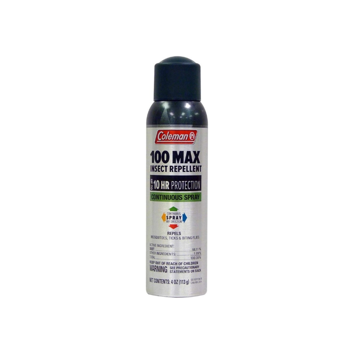 Coleman 100% Maximum Deet Insect Repellent Continuous Spray, 4 Oz