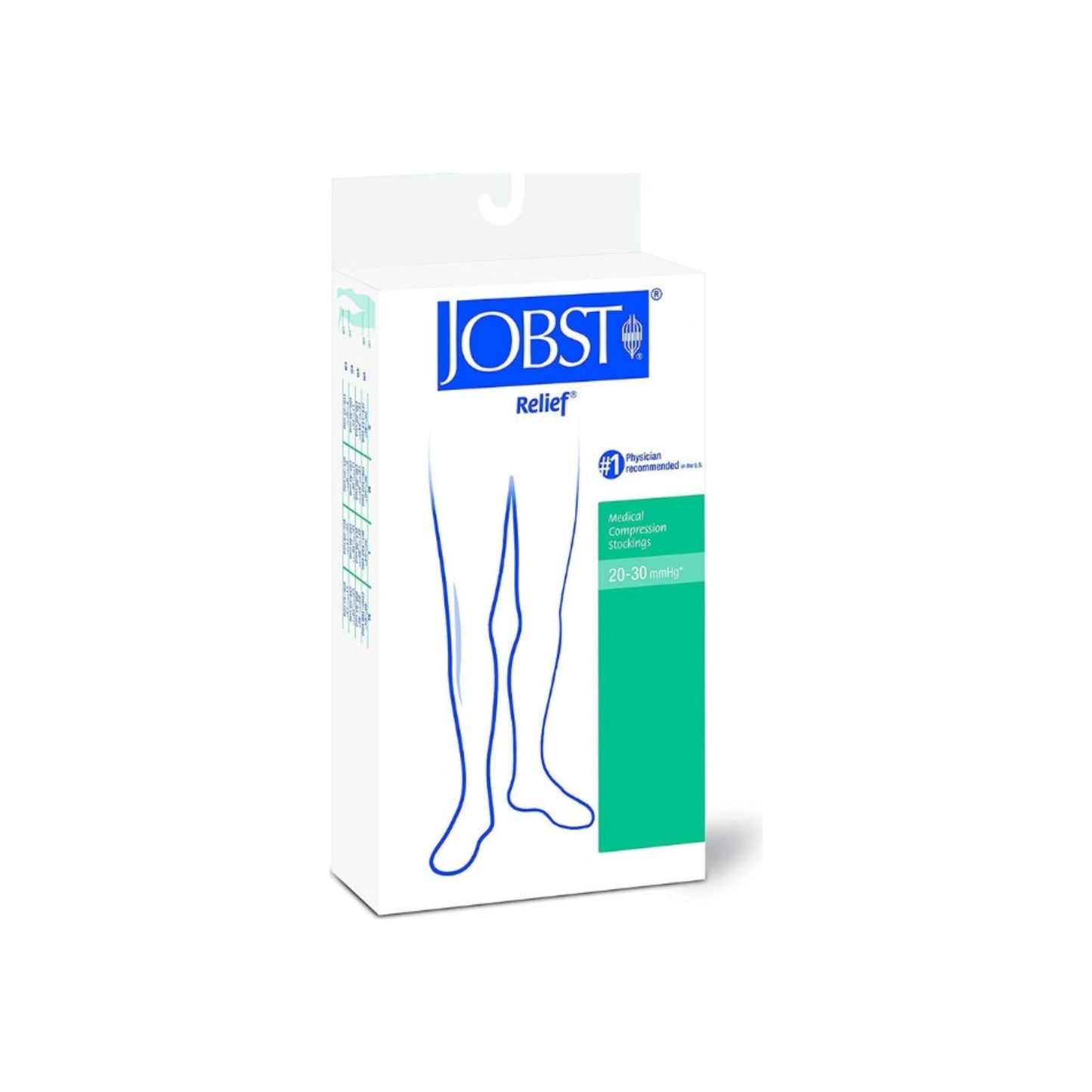 Jobst Relief 20-30 Mmhg Closed Toe Thigh Highs With Silicone, Beige, Large,1 Pair