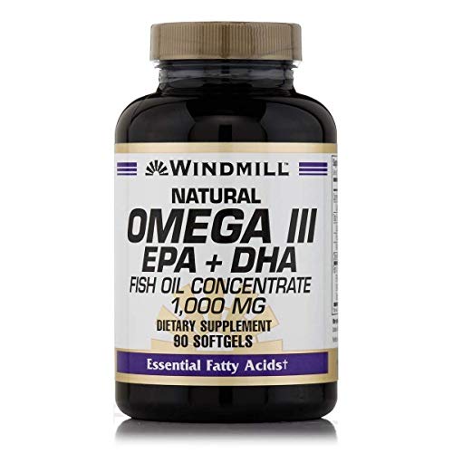 Windmill Natural Omega Iii Epa + Dha Fish Oil Concentrate 1000 Mg Softgels 90 Soft Gels
