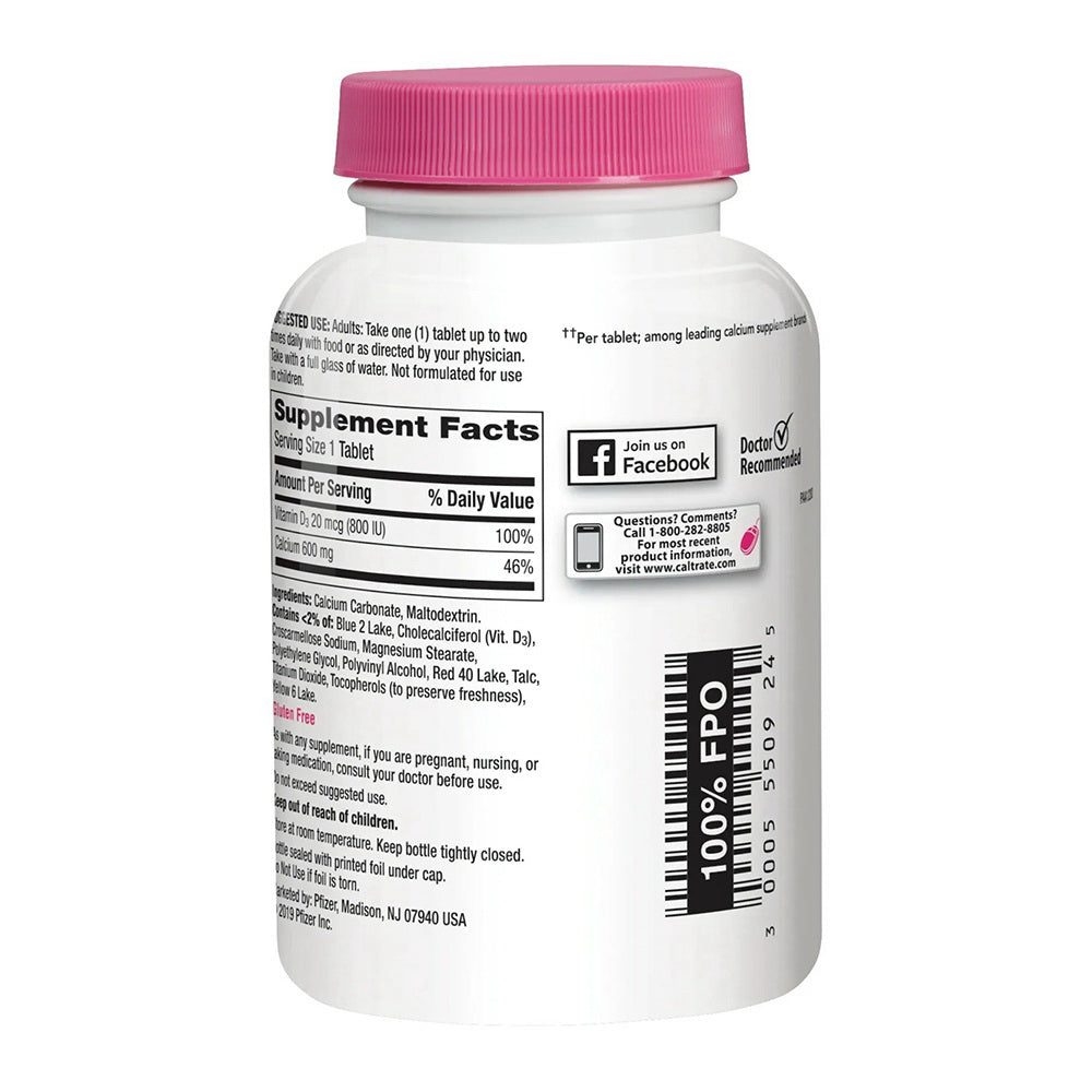 Caltrate Bone Health Care600 Plus D3 Calcium Supplement Tablets - 120 Ea