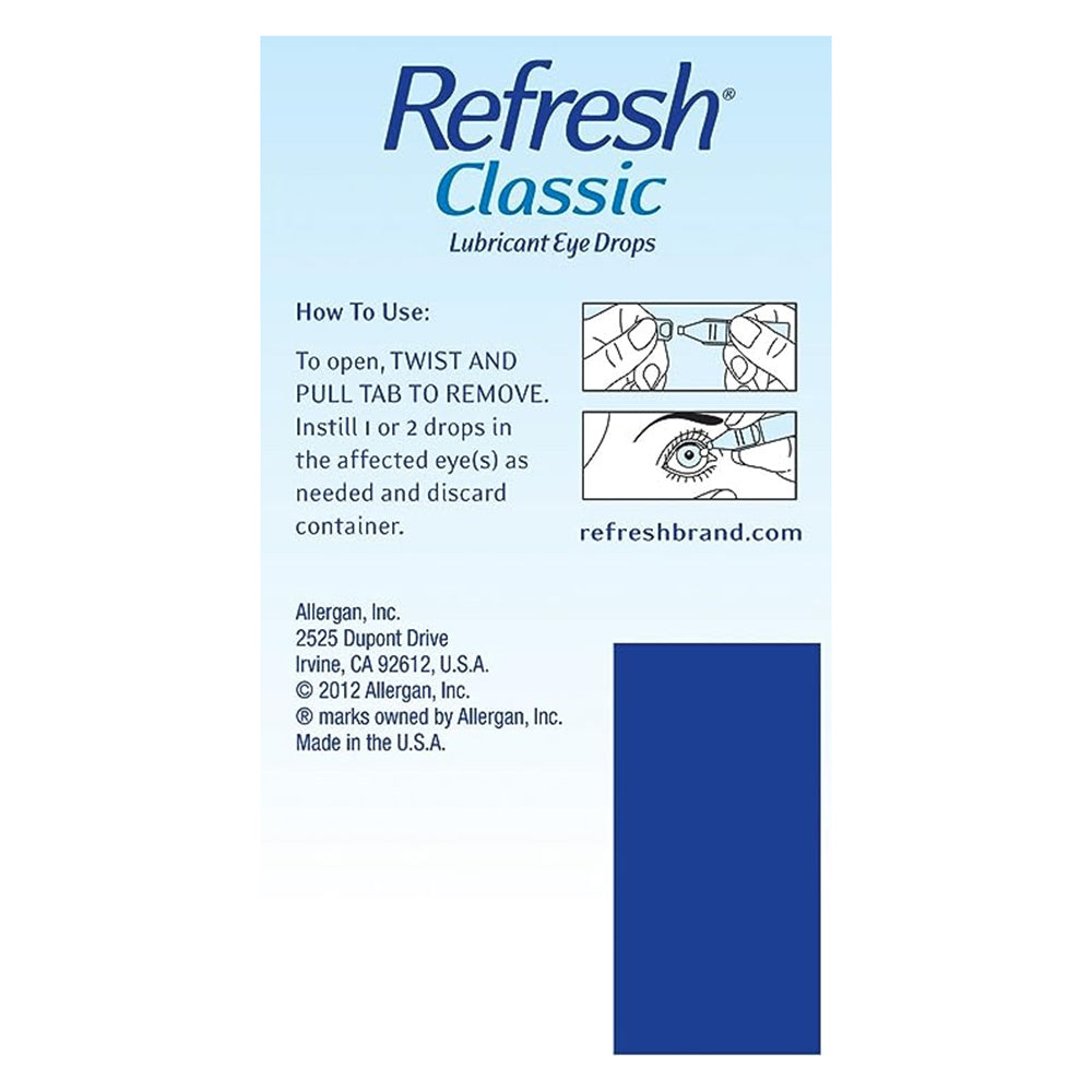 Refresh Classic Lubricant Eye Drops Single-Use Containers 50 Each
