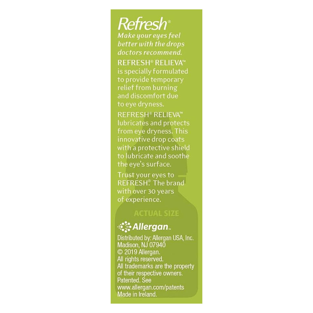 Refresh Relieva Lubricant Eye Drops Preserved Tears, 10 Ml