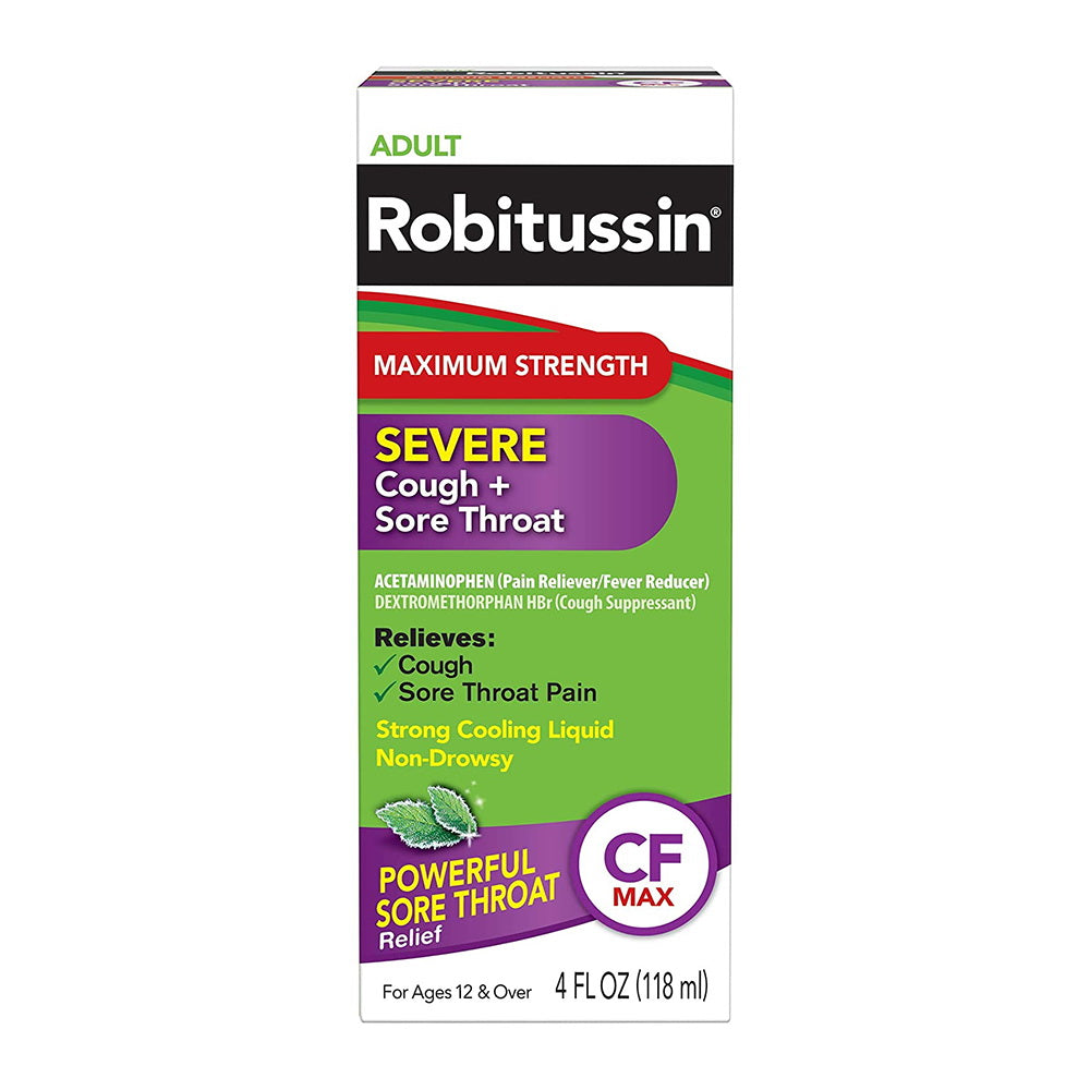 Robitussin Severe Cough & Sore Throat Relief - 4 Oz