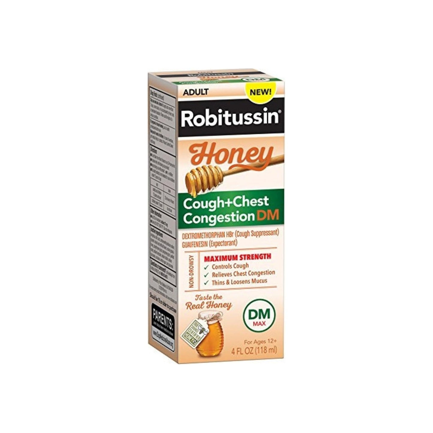 Robitussin Honey Maximum Cough & Chest Congestion Dm, 4 Oz