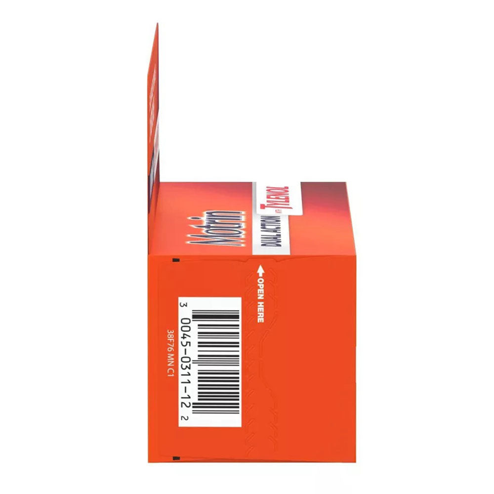 Motrin Dual Action With Tylenol, Pain Reliever Ibuprofen & Acetaminophen, 120 Ct