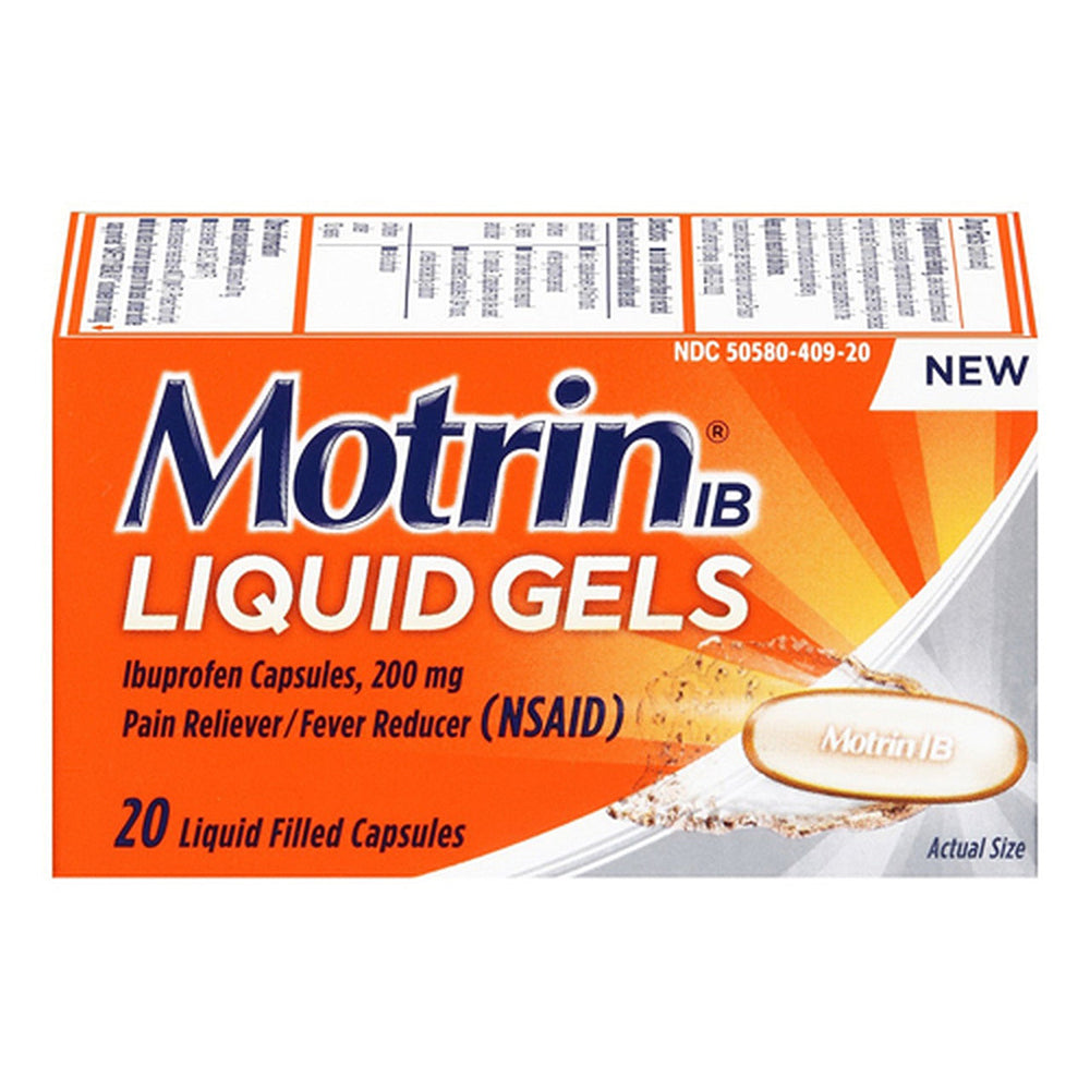 Motrin Ib Pain Reliever/Fever Reducer Liquid Gels 20 Ea