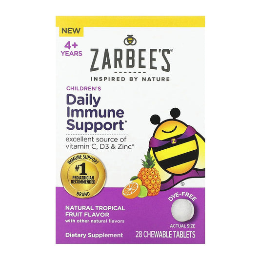 Zarbee'S Kids Immune Support, Vitamin C, D & Zinc Daily Immunity Vitamins For Children ,28 Ct