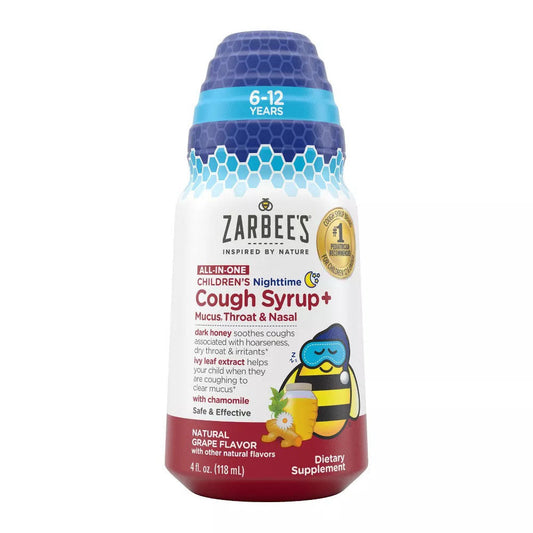 Zarbee'S Kids Nighttime Cough Syrup, Honey & Turmeric - 4 Fl Oz