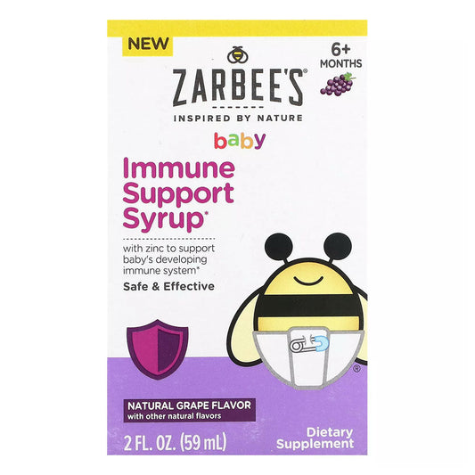 Zarbee'S Baby Immune Support Syrup With Zinc, Baby & Toddler Vitamins 6 Months+, 2 Oz