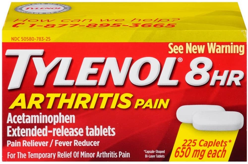 Tylenol 8 Hour Arthritis Pain Reliever Fever Reducer Extended Release Caplet, 225 Count