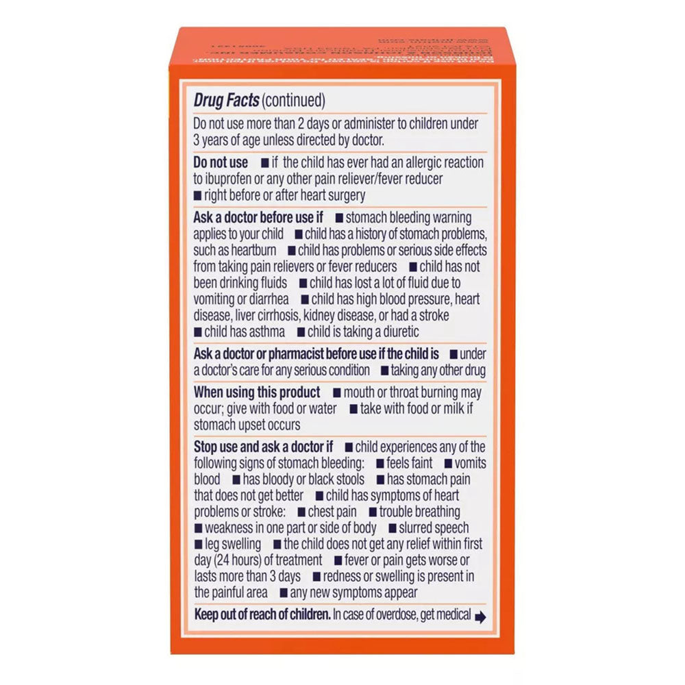 Motrin Children'S Dye-Free Ibuprofen Chewable Tablets For Pain & Fever, Grape, 24 Count