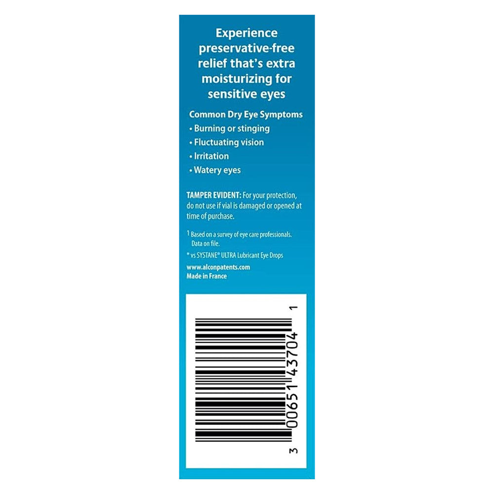 Alcon Systane Hydration Preservative-Free Lubricant Eye Drops, Transparent, 0.6 Fl Oz, 30 Count