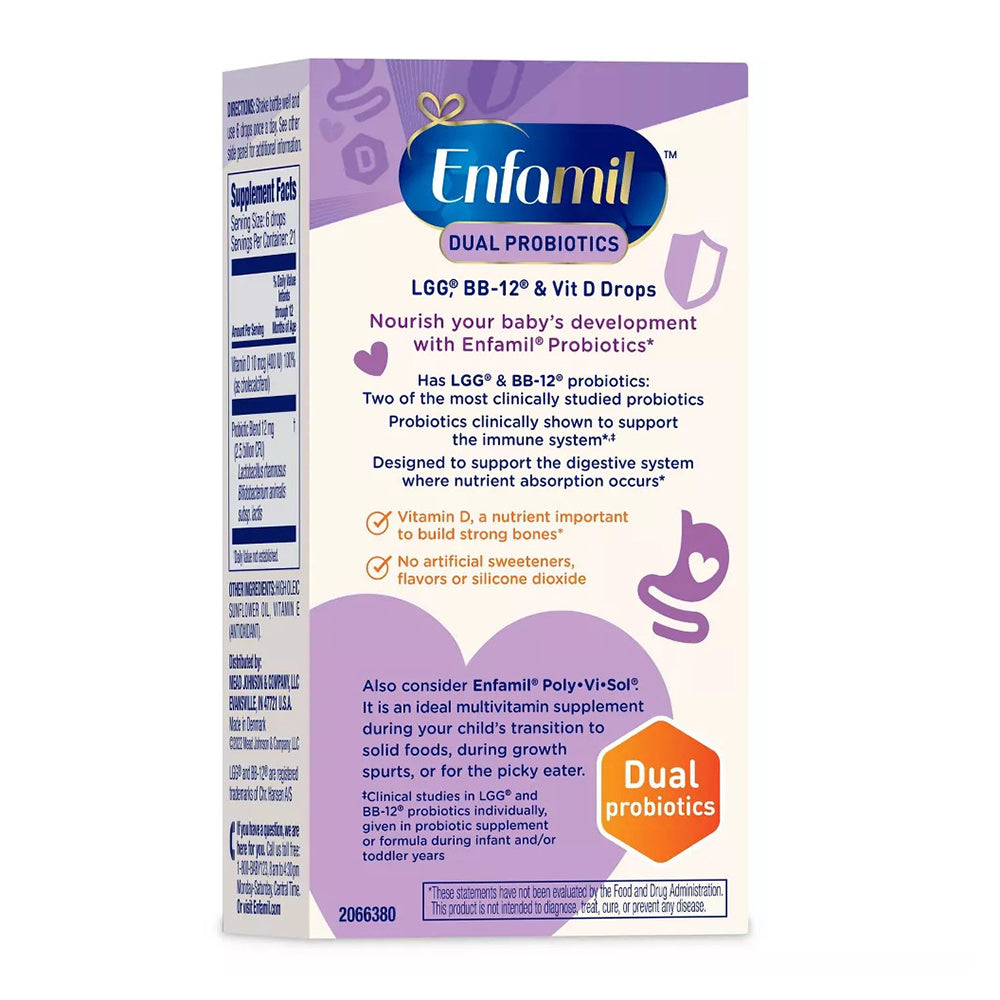 Enfamil Breastfed Infant Probiotics & Vitamin D Dual Probiotics, 8.7Ml