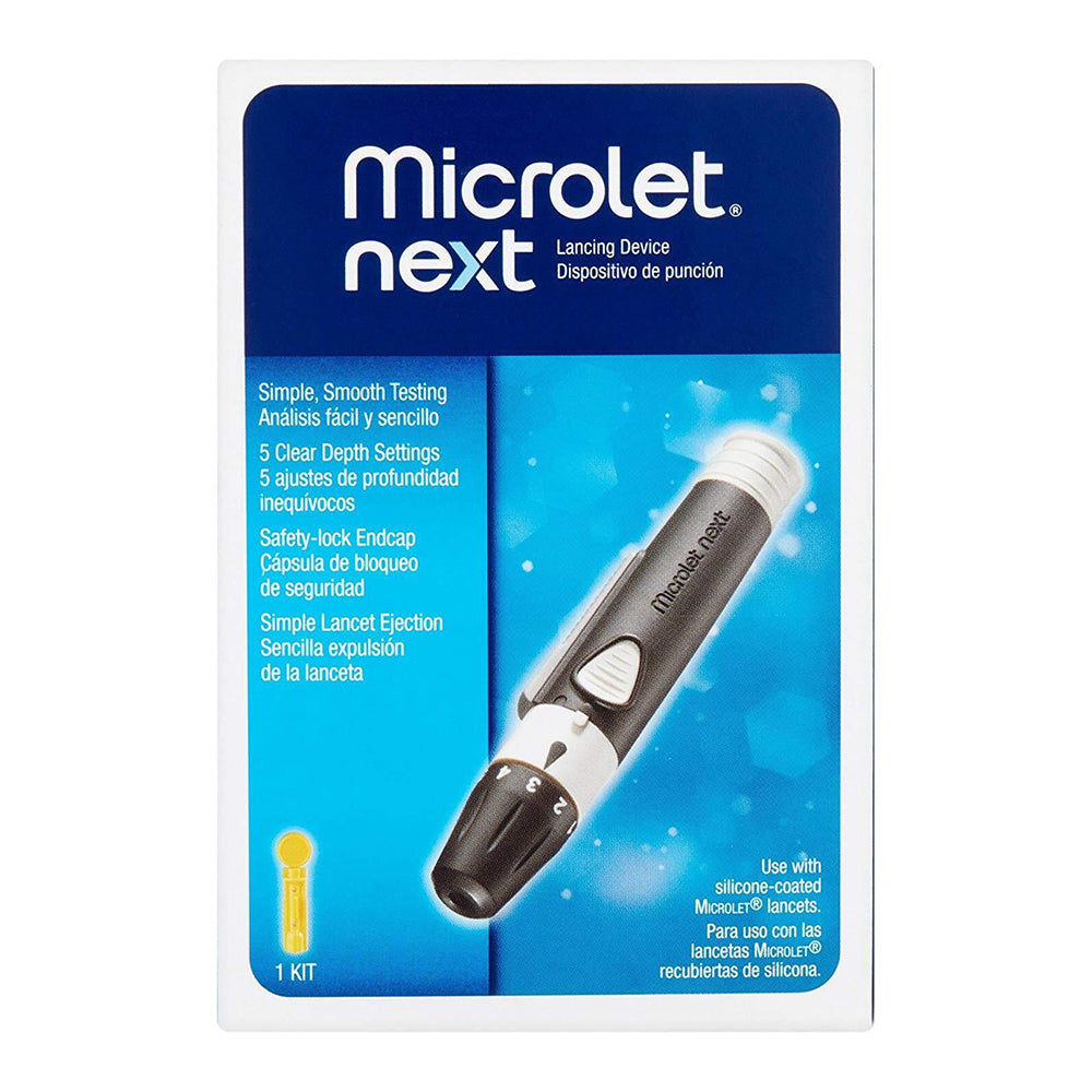 Microlet Next Adjustable Lancing Device, 5 Depth Settings