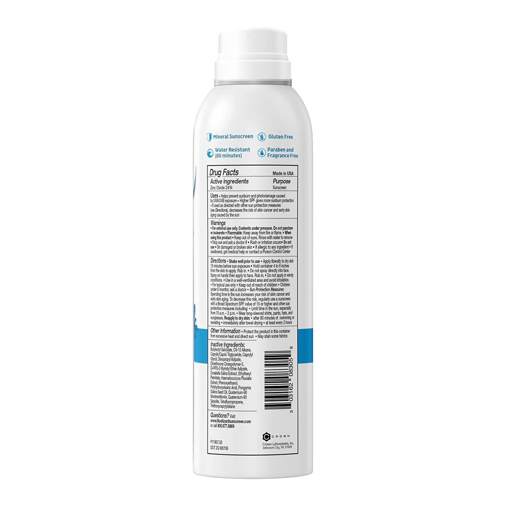 Blue Lizard Mineral Sunscreen Sensitive Spf 50+ Spray, 5 Ounce