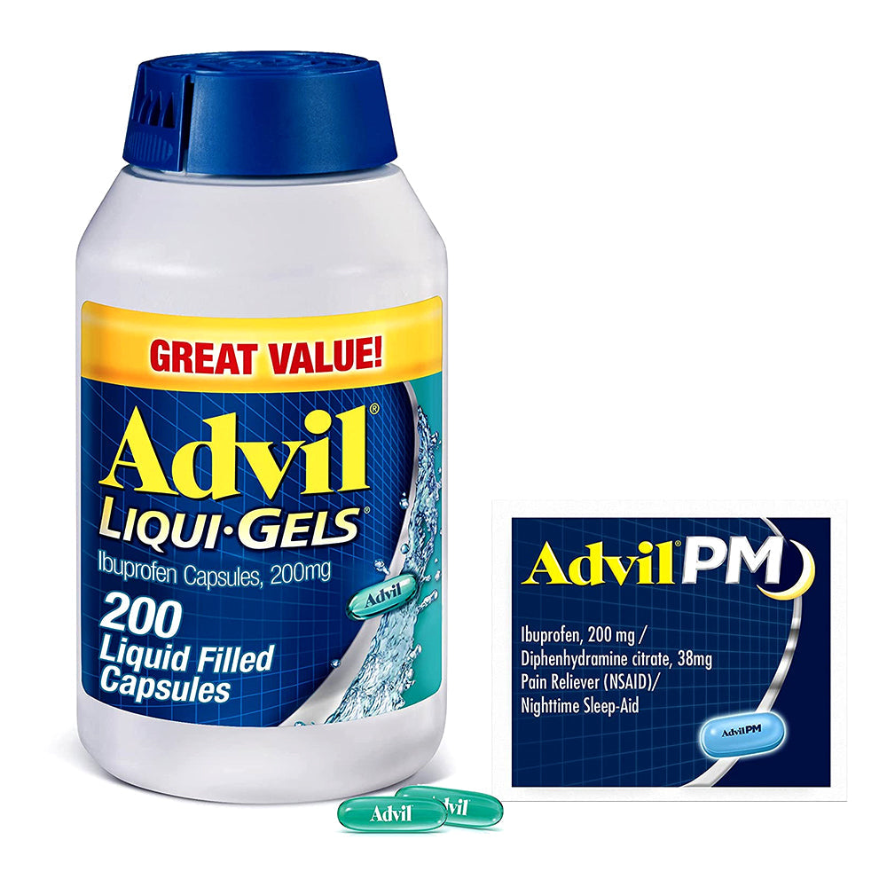 Advil Ibuprofen Pain Medicine Liquid Filled Capsules -200 Count