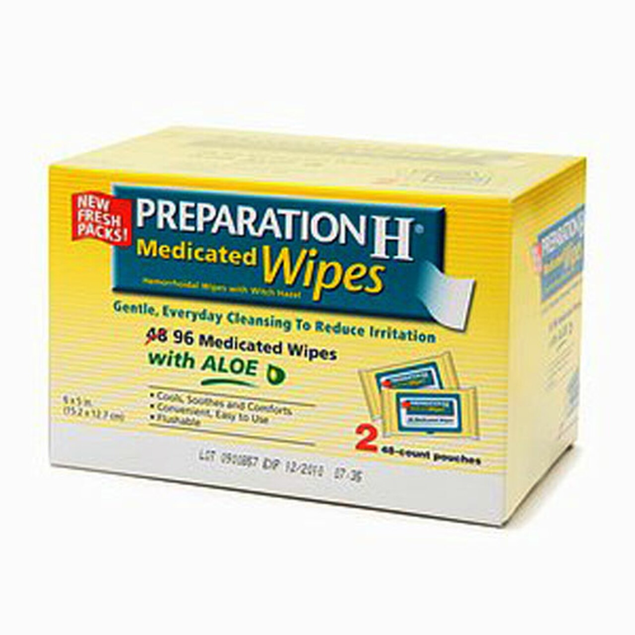 Preparation H Medicated Wipes With Aloe - 96 Each