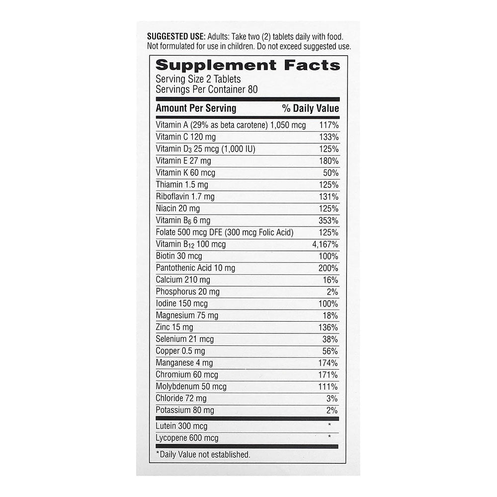 Centrum Silver Multivitamin For Men 50 Plus And Mineral Supplement Tablets, 160 Ct