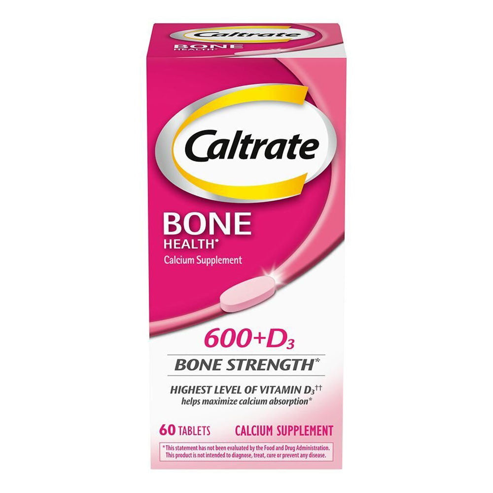 Caltrate 600 Plus D3 Calcium And Vitamin D Supplement Tablets, 60 Count