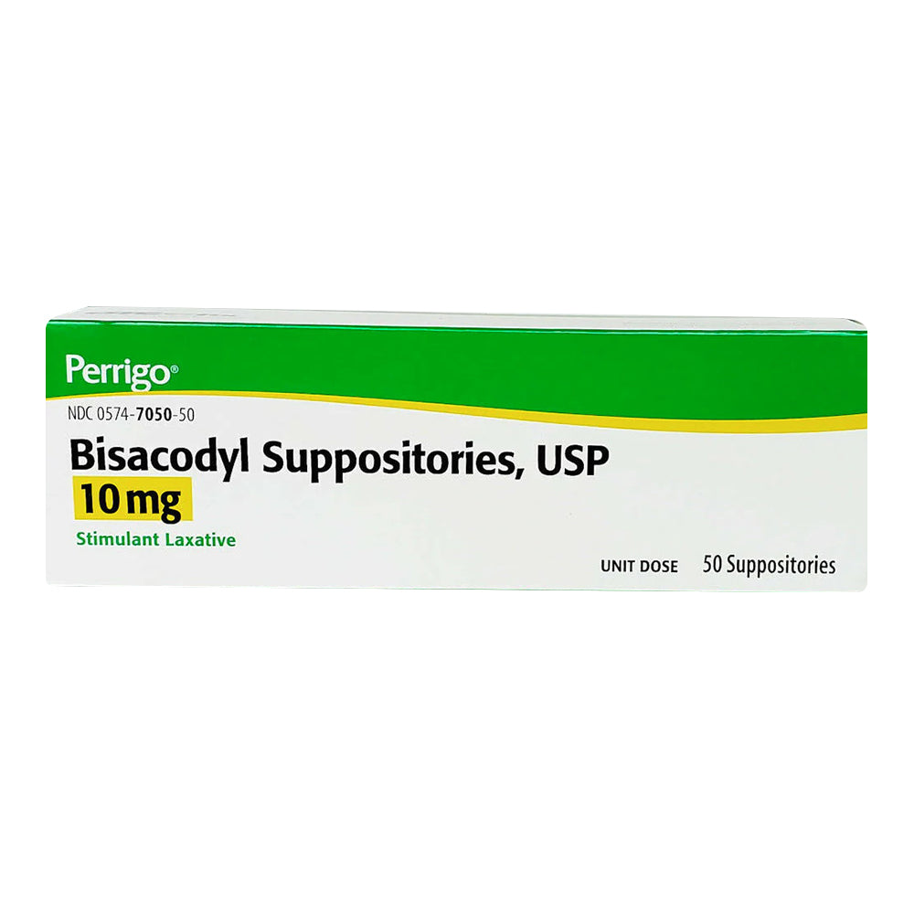 Bisacodyl Supppositories 10 Mg (Generic Dulcolax) - 50 Each
